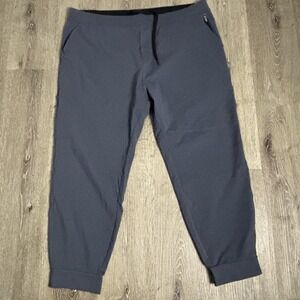 Public Rec Joggers Men 44x27 Blue Gamechanger Nylon Blend Logo Drawstring